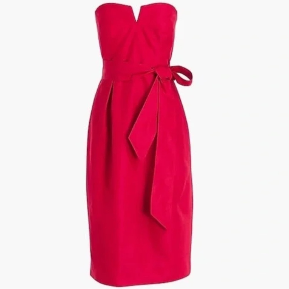 Elegant Strapless Red Dress